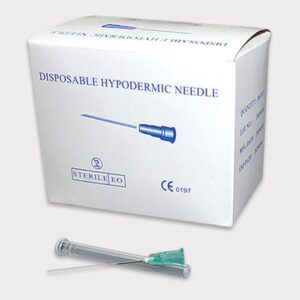 box of disposable hypodermic needle
