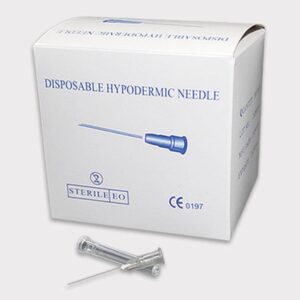 box of disposable hypoderic needles