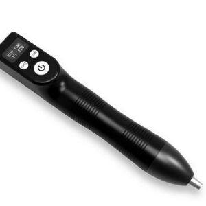 black electronic pen with a white background